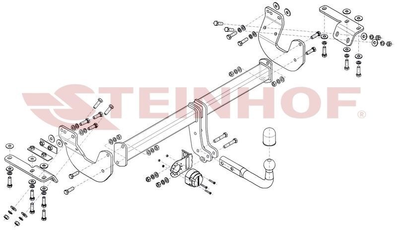 Фаркоп Steinhof для Nissan X-Trail T32  (Mk.III) 2014-2022 /  Renault Koleos HZG (Mk.II) 2016-2020 Шар А
