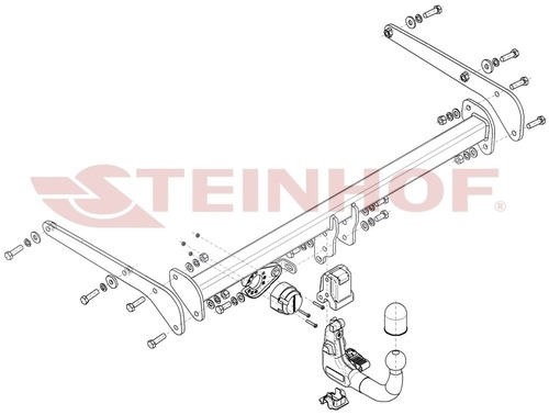 Фаркоп Steinhof для Toyota Corolla Cross (Mk.I) 2022- шар V