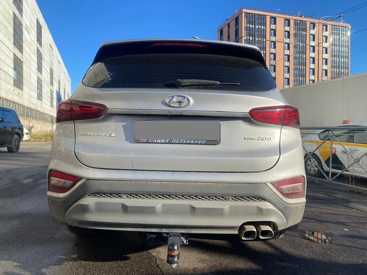 Быстросъёмный фаркоп с шаром из нержавейки ТСС для Hyundai Santa Fe (TM) ( Mk.IV) 2018-2021 Шар Е фото 4
