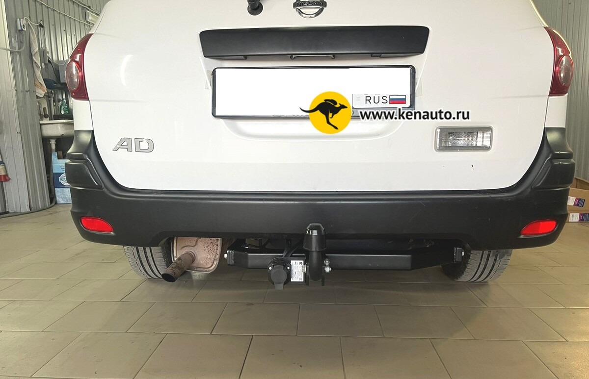 Фаркоп Halty для Nissan AD Y12 2006-/ Nissan NV150 2006-2021/ Nissan Wingroad 2005-2018/ Mazda Familia Van Y12 2007-2018/ Mitsubishi Lancer Cargo 2008-2019 шар А фото 2
