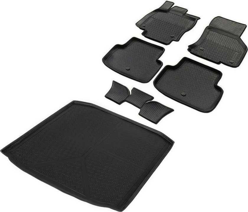 Комплект ковриков Rival для салона и багажника Skoda Octavia A7 универсал 2013-2019