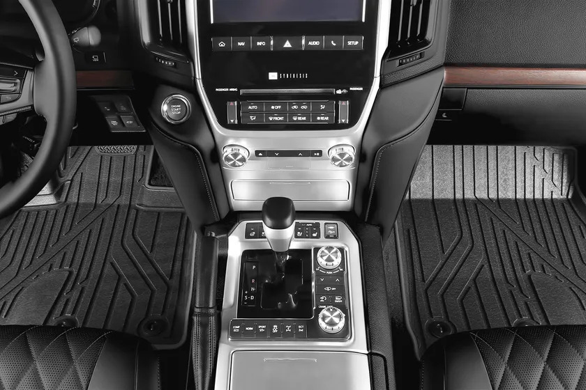 Коврики KVEST 3D для салона Toyota Land Cruiser 200 рестайлинг 2015-2022 Черный, серый кант фото 5