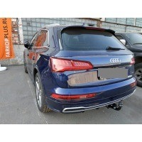 Быстросъёмный оцинкованный фаркоп ТСС с крюком из нержавеющей стали для Audi Q5 FY (Mk.II) 2017-2024 Шар Е фото 4