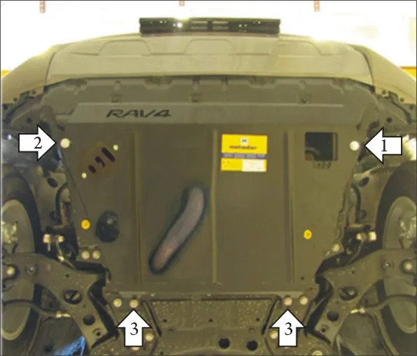 Защита Мотодор для картера, КПП Toyota RAV4 III 2006-2013 фото 2