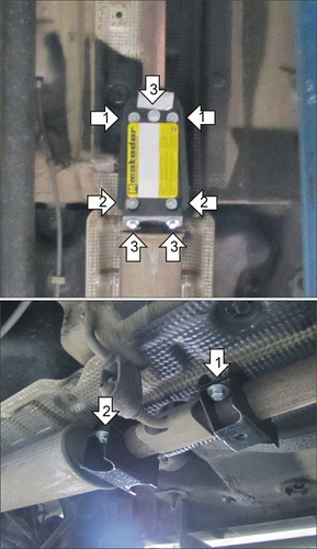 Защита Мотодор для глушителя Nissan Terrano III 2014-2022