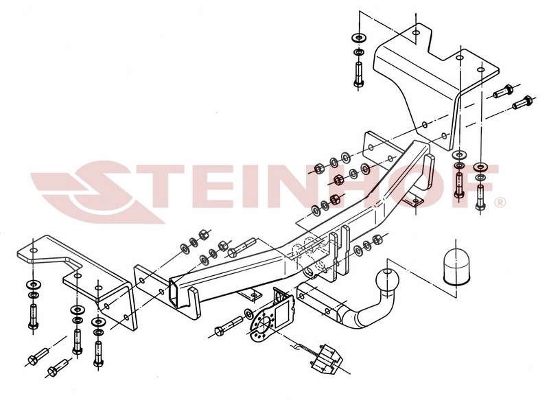 Фаркоп Steinhof для Toyota Verso R20 (Mk.I) 2009-2018 шар А