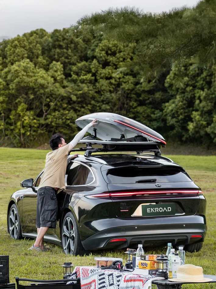 Автобокс Enroad Nomadix Pro Roof Box (XXL-Slim-450-E-black) фото 8