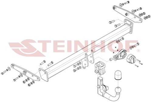 Фаркоп Steinhof для Volvo XC40 (Mk.I) (также R-Design) (также AdBlue) 2017- шар V