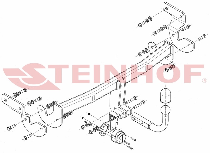 Фаркоп Steinhof для Hyundai i40 седан VF (Mk.I) 2011-2019 шар А