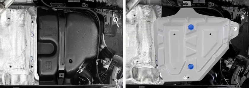Защита алюминиевая Rival для топливного бака Hyundai Creta I 2016-2021 фото 3