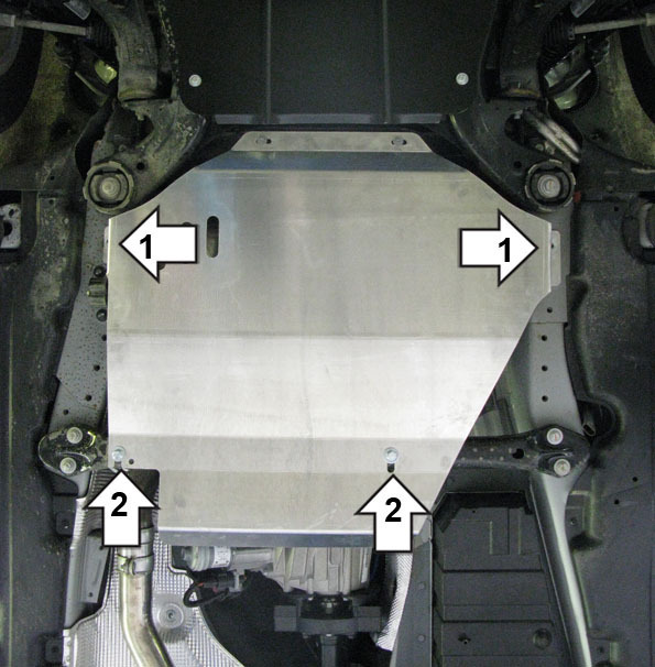 Защита алюминиевая Мотодор для КПП и РК Volkswagen Touareg I 2006-2010