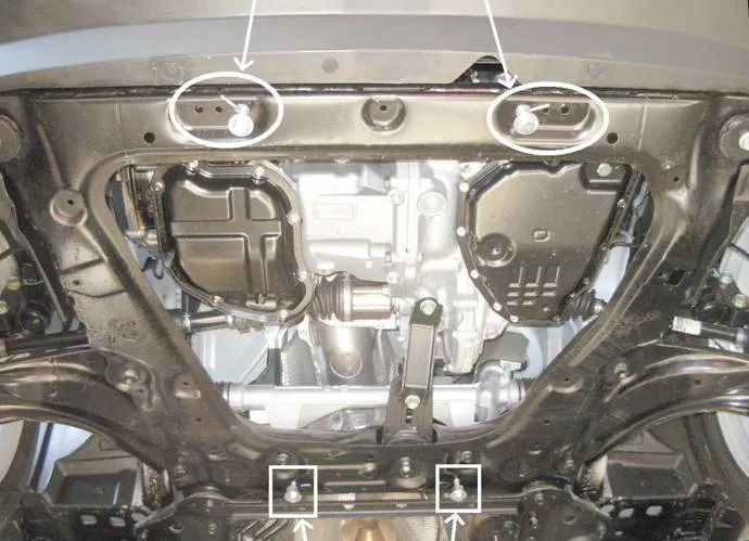 Защита алюминиевая АВС-Дизайн для картера и КПП Nissan Juke 2011-2022 фото 2