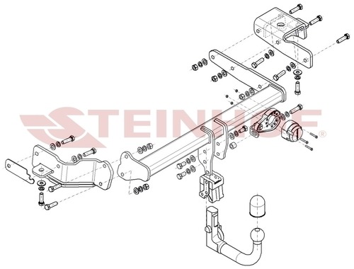 Быстросъёмный фаркоп Steinhof для Hyundai Santa Fe (Mk.IV рестайлинг) 2021-2023 Шар AV