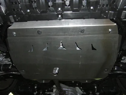 Защита алюминиевая АВС-Дизайн для картера и КПП Suzuki Kizashi 2009-2014