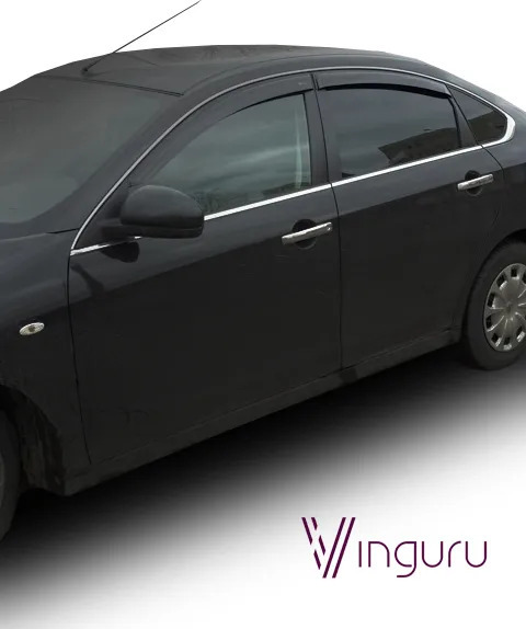 Дефлекторы Vinguru для окон Nissan Almera G15 седан 2012-2022 фото 5