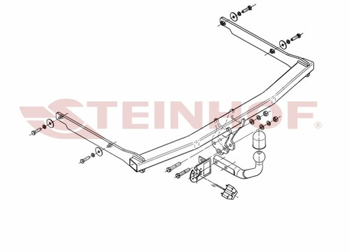 Фаркоп Steinhof для Ford Focus (Mk.II) хетчбек 3/5 дверей, кроме ST 2004-2011/ Ford C-MAX C214 (Mk.I) 2003-2010 шар А
