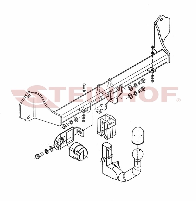 Быстросъёмный фаркоп Steinhof для BMW 3-Series F30 (Mk.VI седан) 2011-2018 /  BMW 3-Series F31 (Mk.VI универсал ) 2012-2018 Шар AV