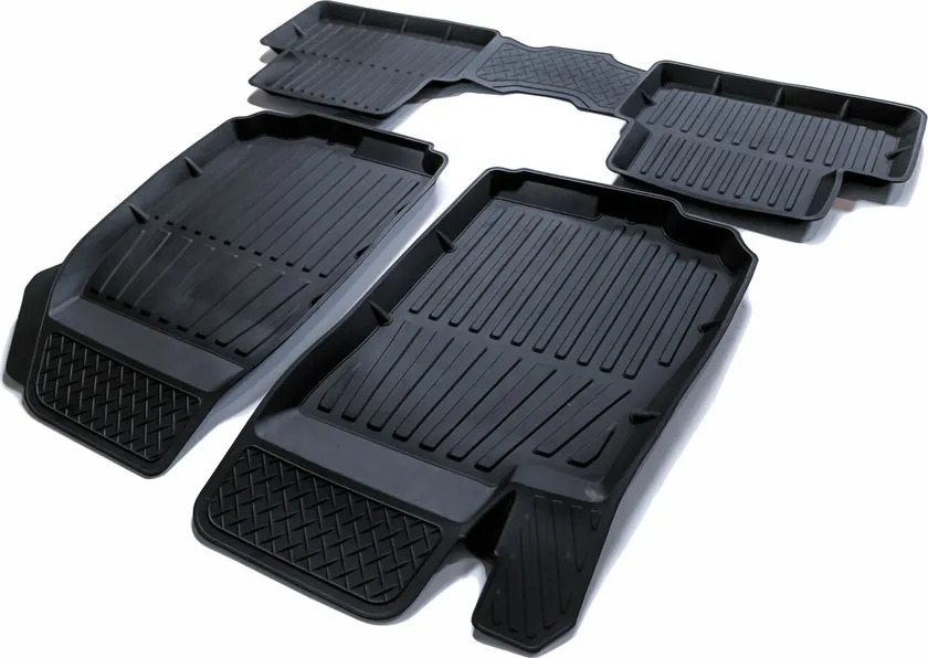 Коврик SRTK 3D PREMIUM для салона Chevrolet Aveo II седан, хэтчбек 2011-2015 Черный