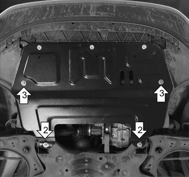Защита АвтоСтандарт для картера и КПП Seat Ibiza IV 2008-2012