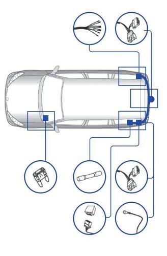 Штатная электрика фаркопа TowRus для Renault Sandero/Sandero Stepway -7pin