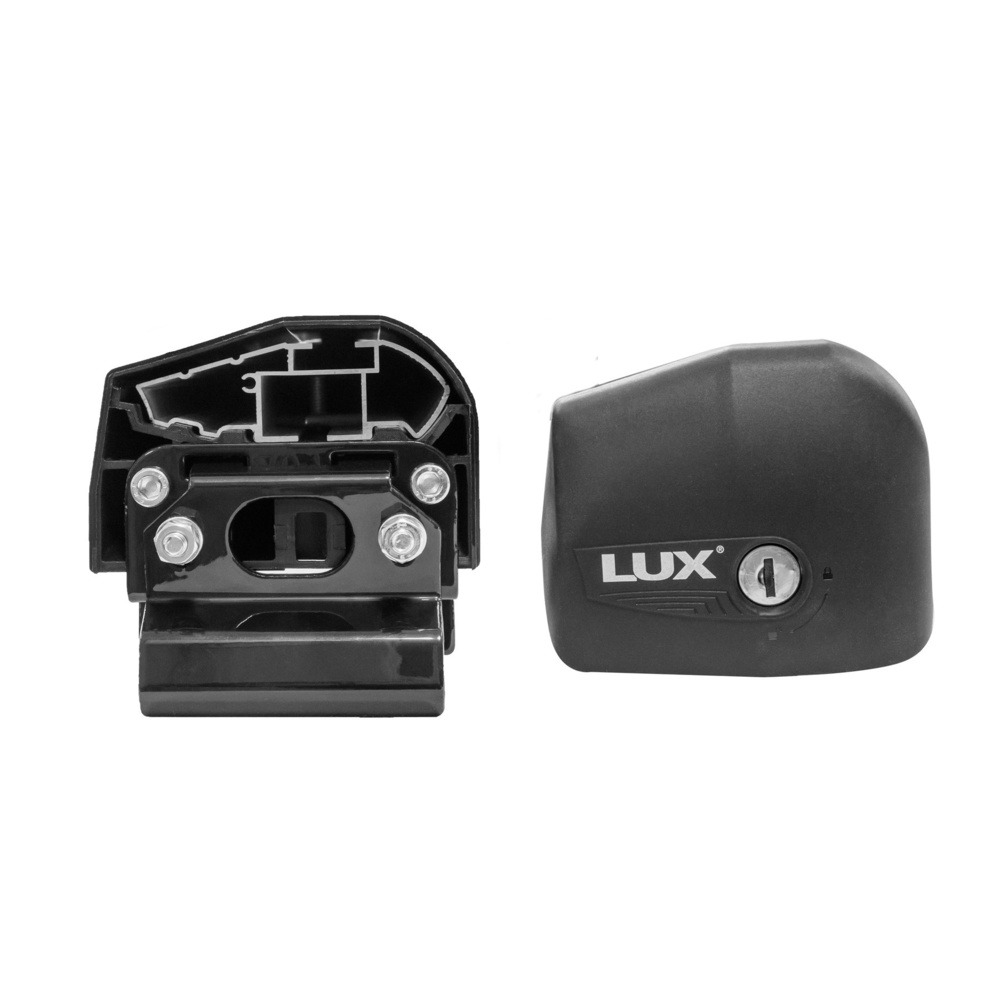 Багажник модельный на интегрированные рейлинги LUX BRIDGE БК4 крыловидные дуги черные фото 4