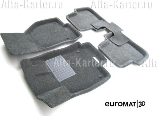 Коврики текстильные Euromat 3D Business для салона Subaru Forester IV 2012-2022 Темно-серые