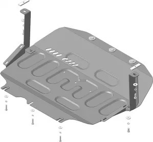 Защита Мотодор для картера и КПП Volkswagen Passat B8 FWD седан 2015-2022
