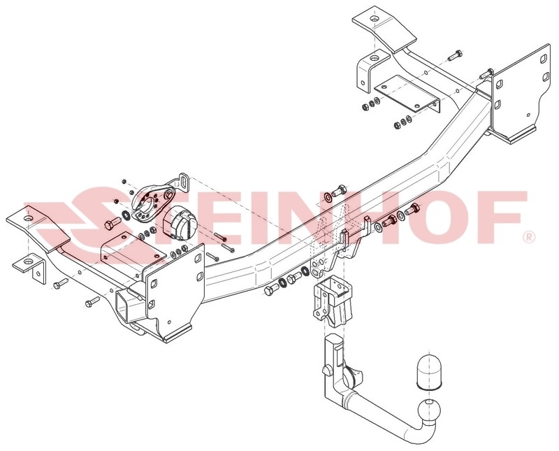 Фаркоп Steinhof  для Land Rover Range Rover L322(Mk.III) 2002-2012 шар V