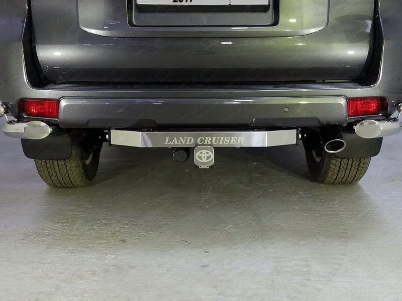 Фаркоп оцинкованный с накладкой из нерж. ТСС для Toyota Land Cruiser Prado J150 (Mk.IV) 2009-2023 нерж. шар Е фото 4