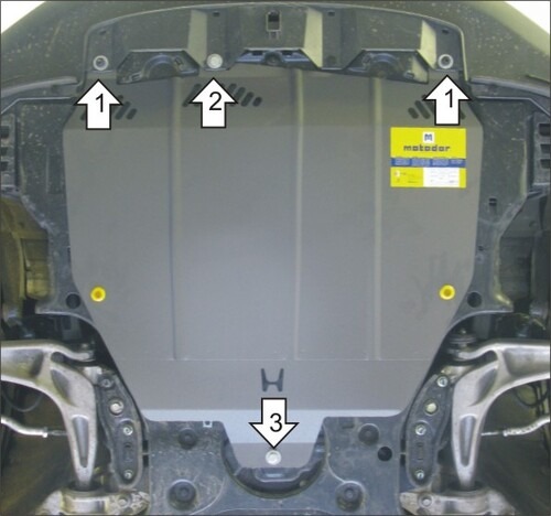 Защита Мотодор для картера, КПП Honda Civic VIII 5-дв. хэтчбек 2006-2012