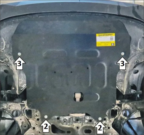 Защита Мотодор для картера двигателя и КПП Hyundai Elantra VII (CN7) 2020-2022