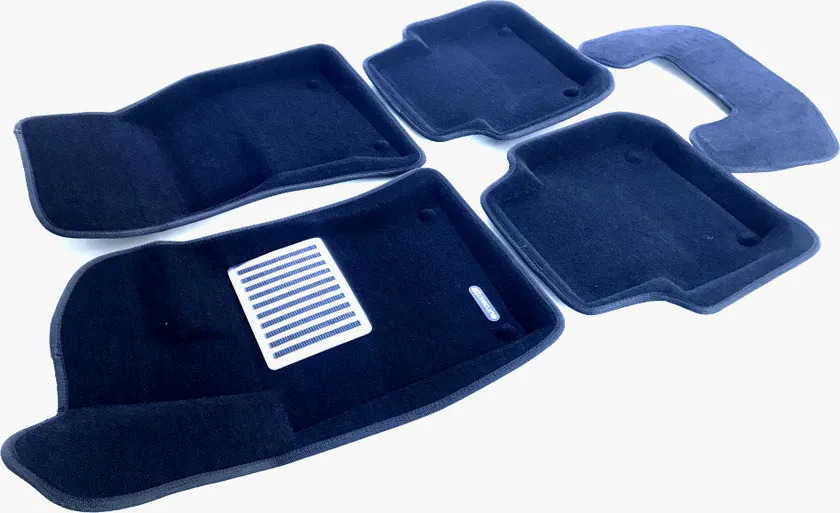 Коврики текстильные Euromat 3D Lux для салона Jaguar XF II 2015-2022 ЧЕРНЫЕ