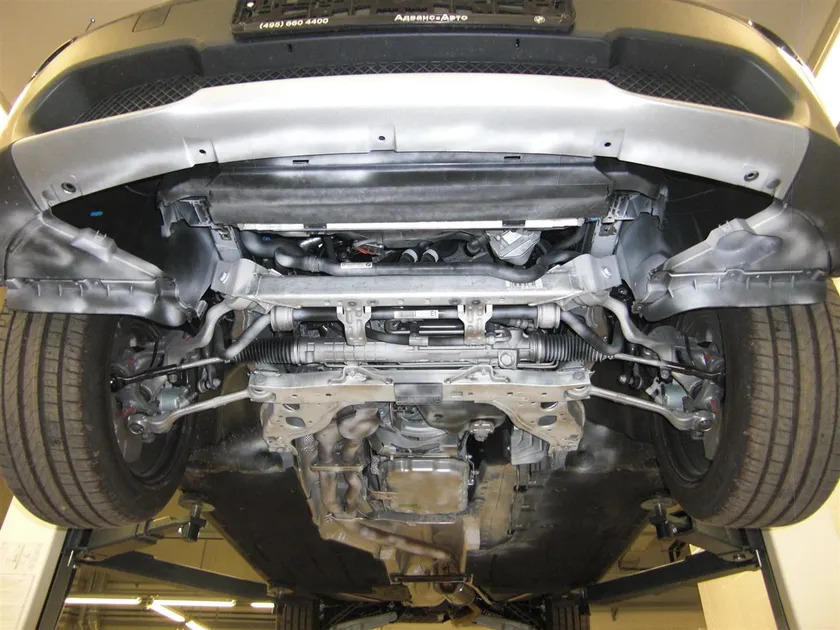 Защита алюминиевая АВС-Дизайн для картера и КПП BMW X1 E84 задний привод 2011-2015 фото 4