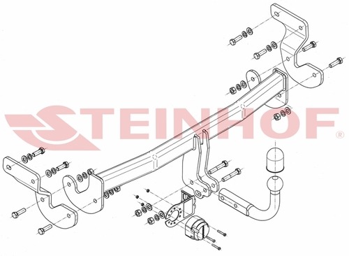 Фаркоп Steinhof для Hyundai i40 седан VF (Mk.I) 2011-2019 шар А
