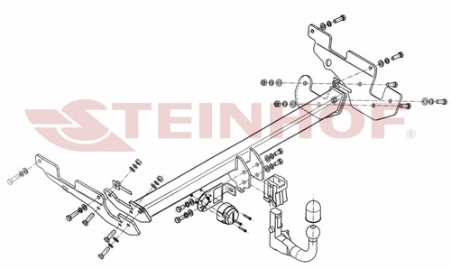 Быстросъёмный фаркоп Steinhof для Mazda CX-5 (Mk.I) 2012-2017 Шар AV