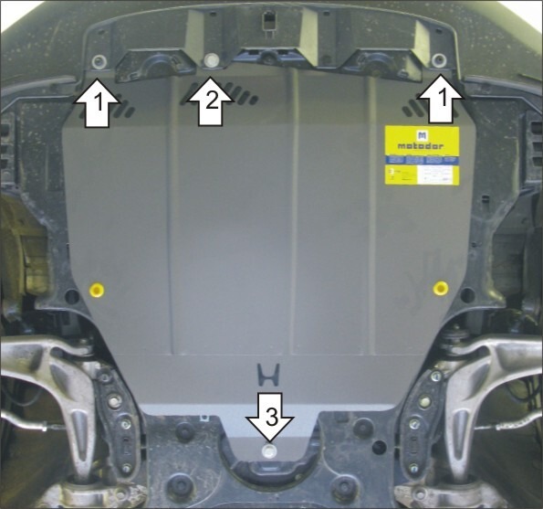 Защита Мотодор для картера, КПП Honda Civic VIII 5-дв. хэтчбек 2006-2012