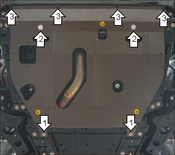 Защита Мотодор для картера, КПП Toyota RAV4 III 2006-2010
