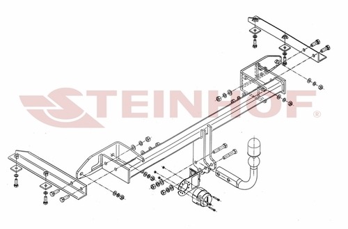 Фаркоп Steinhof для Opel Zafira Tourer (Mk.III кроме CNG /  кроме Flex-Fix ) 2012-2019 Шар А