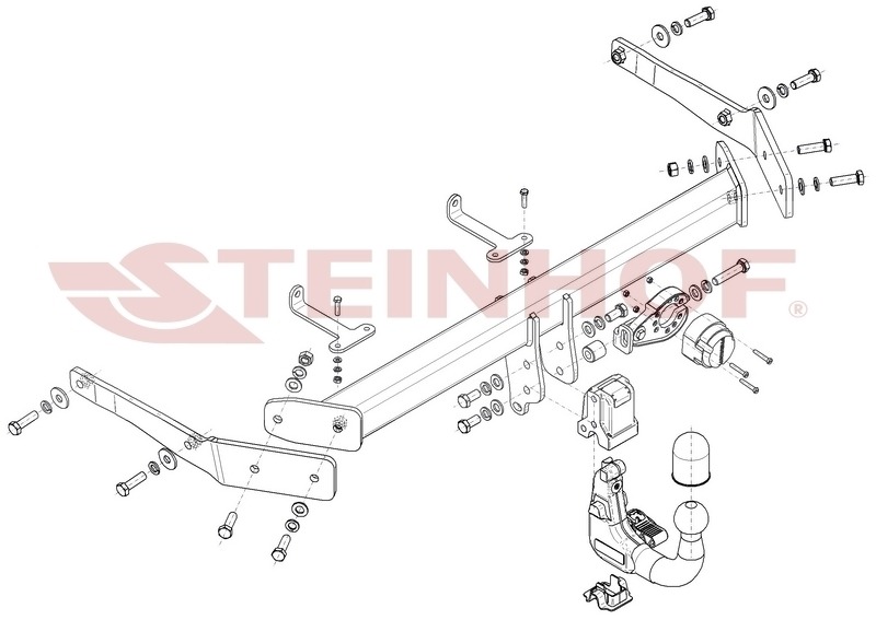 Фаркоп Steinhof для Volkswagen ID.4 E21 (Mk.I) 05/2020- шар V