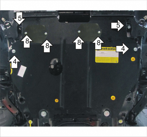 Защита Мотодор для двигателя, КПП Honda CR-V IV 2012-2015