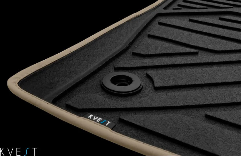 Коврики KVEST 3D для салона Lexus RX IV 2015-2022 Бежевый, черный кант фото 3