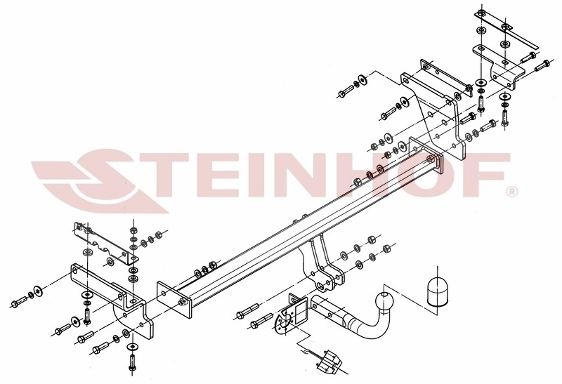 Фаркоп Steinhof для Nissan Qashqai, Qashqai +2 J10 (Mk.I) 2007-2014 шар А