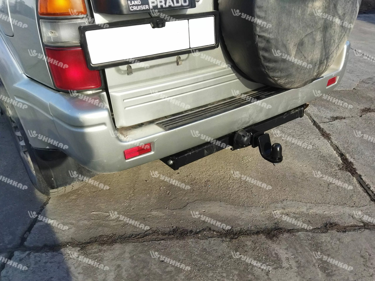 Фаркоп УНИКАР для Toyota Land Cruiser 90, 95, Toyota 4Runner, Toyota Hilux Surf 1995-2002 без снятия и подрезки бампера. фото 4