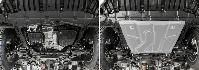 Защита алюминиевая Rival для картера и КПП Toyota RAV4 XA30 рестайлинг 2010-2013 фото 3