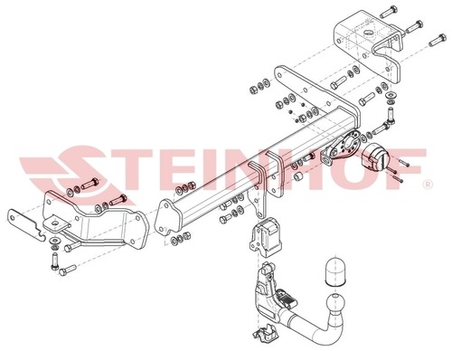 Фаркоп Steinhof для Hyundai Santa Fe MX5 (Mk.V) 2023- шар V