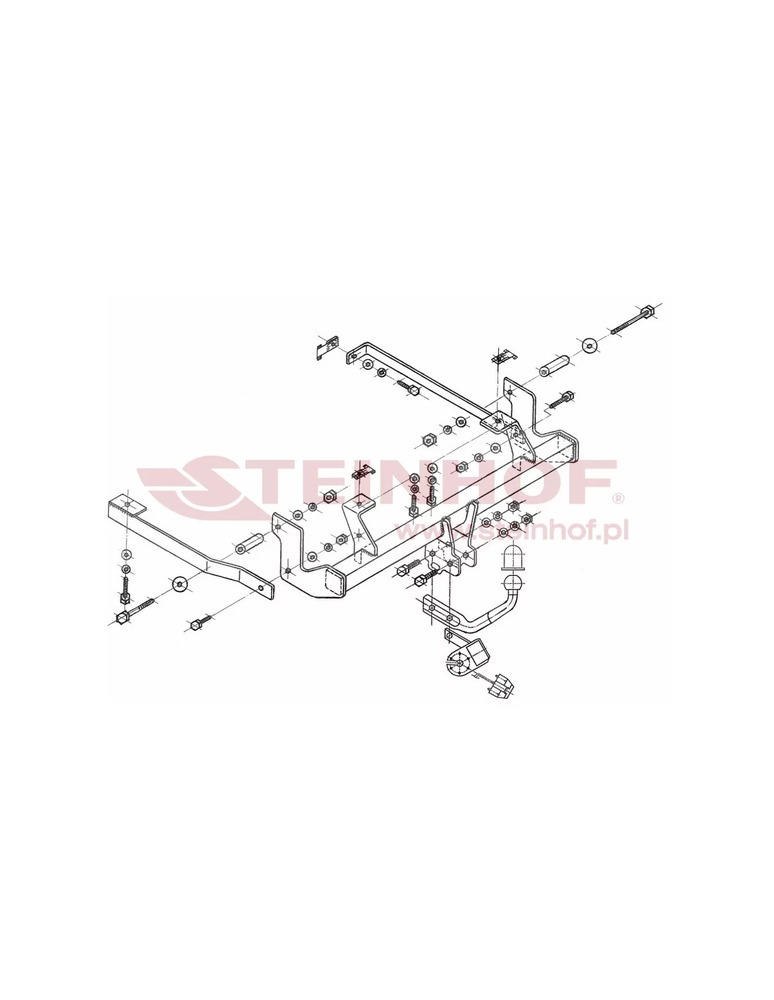 Фаркоп Steinhof для Peugeot 807 E (Mk.I) 2002-2014 /  FIAT Ulysse (Mk.II) 2002-2011 /  Citroen C8 (Mk.I) 2002-2014 / Lancia Phedra 2002-2010 Шар А