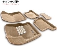 Коврики текстильные Euromat 3D Lux для салона Ford Focus III седан, хэтчбек, универсал 2011-2014 БЕЖЕВЫЕ