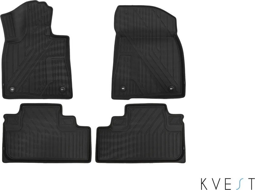 Коврики KVEST 3D для салона Lexus RX IV 2015-2022 Серый, серый кант