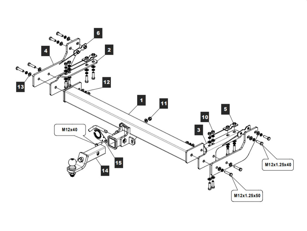 Фаркоп TowRus для JAC T8 Pro (Mk.I) 2020-/ JAC T6 (Mk.I) 2018-/ Sollers ST6 (Mk.I) 2023-/ Sollers ST8 (Mk.I) 2025- шар Е (система антистук)