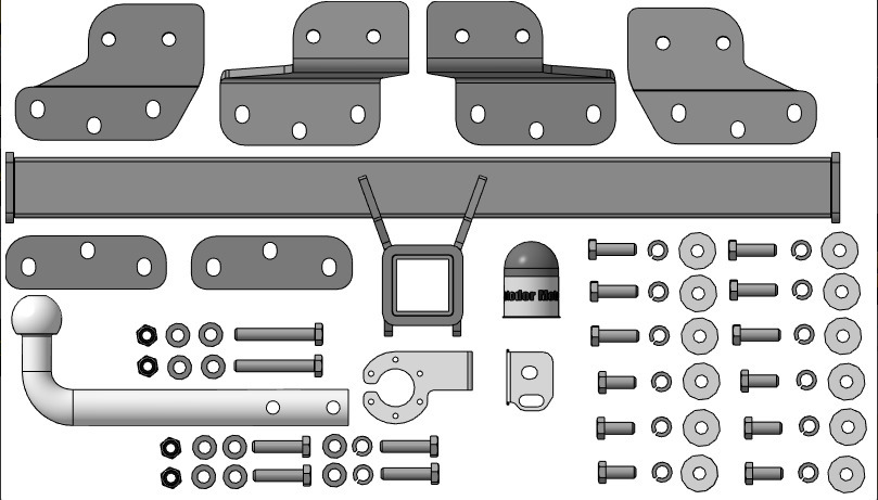 Фаркоп с оцинк. шаром Motodor для Omoda C5 (Mk.I) 2024- шар А фото 2